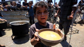 Bencana Kelaparan di Gaza, 20 Ribu Anak Dirawat Akibat Malnutrisi Akut