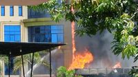 Penampakan Gedung Madinah Al Munawwarah Asrama Haji Medan Hangus Terbakar