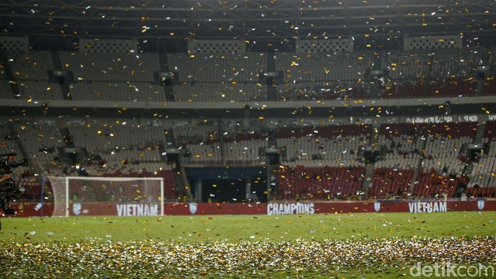Vietnam Cetak Hat-trick Juara AFF U-23 Vietnam keluar sebagai juara AFF U-23 Championship 2025 usai mengalahkan Indonesia di Stadion Utama Gelora Bung Karno, Jakarta, Selasa (29/7/2025). Kemenangan ini semakin menegaskan dominasi Vietnam di kawasan Asia Tenggara untuk kelompok usia muda.