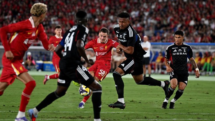 YOKOHAMA, JAPAN - JULY 30: (THE SUN OUT, THE SUN ON SUNDAY OUT) Florian Wirtz of Liverpool during the MEIJI YASUDA J.LEAGUE World Challenge 2025 presented by The Nippon Foundation match between Yokohama F•Marinos and Liverpool at Nissan Stadium on July 30, 2025 in Yokohama, Kanagawa, Japan. (Photo by Andrew Powell/Liverpool FC via Getty Images)