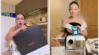 Ketika Artis-artis Semangat Unboxing Mesin Kopi Suvenir Luna & Maxime