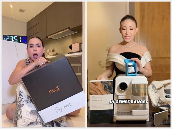 Ketika Artis-artis Semangat Unboxing Mesin Kopi Suvenir Luna & Maxime