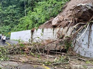 Jalur Lumajang- Malang Sempat Terputus Akibat Longsor Jalur Lumajang- Malang Sempat Terputus Akibat Longsor