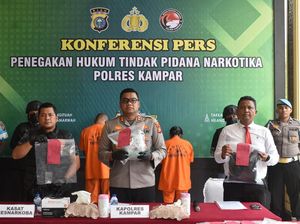 Polres Kampar Riau Tangkap Pengedar Narkoba, Sekilo Sabu Disita