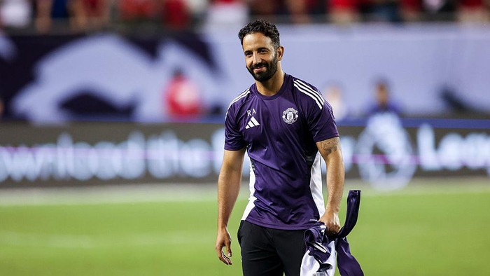 CHICAGO, ILLINOIS - JULY 30: Head Coach Ruben Amorim of Manchester United during Premier League Summer Series match between Manchester United and AFC Bournemouth at Soldier Field on July 30, 2025 in Chicago, Illinois.  (Photo by Robin Jones - AFC Bournemouth/AFC Bournemouth via Getty Images)