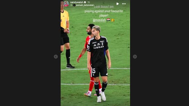 Sandy Walsh Mo Salah. Dok Instagram Story Sandy Walsh