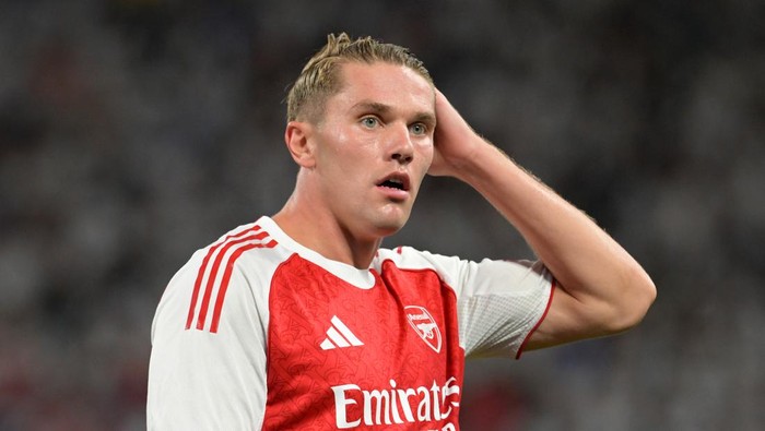 HONG KONG, CHINA - JULY 31: Viktor Gyoekeres of Arsenal reacts during the Pre-Season Friendly match between Arsenal and Tottenham Hotspur at Kai Tak Sports Park on July 31, 2025 in Hong Kong, China.  (Photo by Stuart MacFarlane/Arsenal FC via Getty Images)