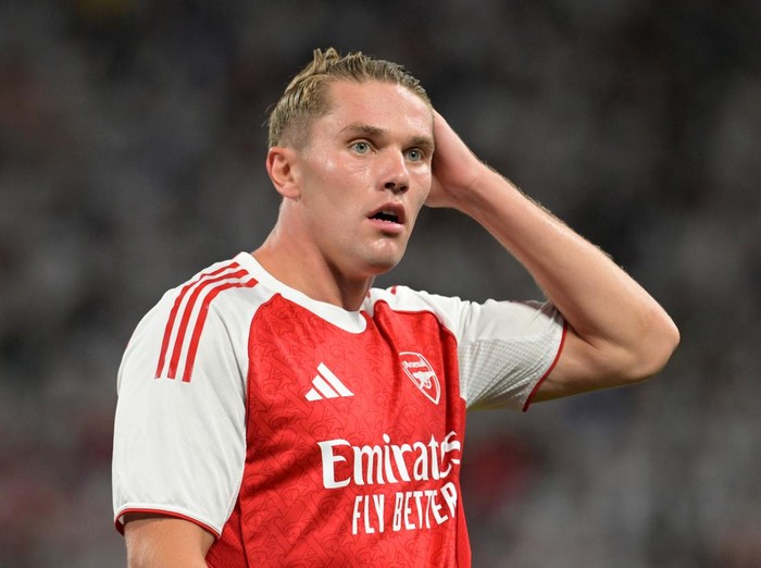 HONG KONG, CHINA - JULY 31: Viktor Gyoekeres of Arsenal reacts during the Pre-Season Friendly match between Arsenal and Tottenham Hotspur at Kai Tak Sports Park on July 31, 2025 in Hong Kong, China.  (Photo by Stuart MacFarlane/Arsenal FC via Getty Images)