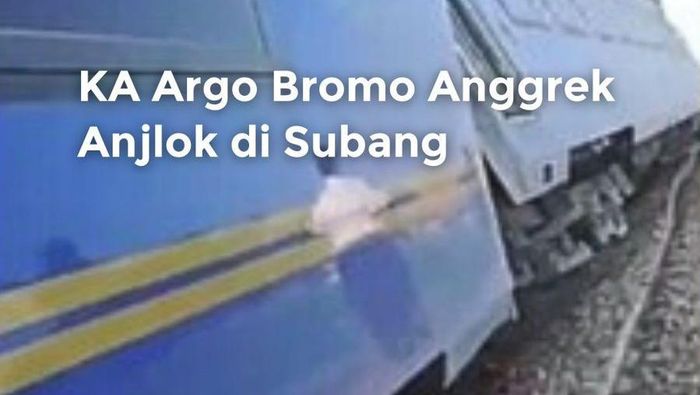 Video: KA Argo Bromo Anggrek Anjlok di Subang