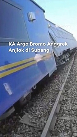 Video: KA Argo Bromo Anggrek Anjlok di Subang