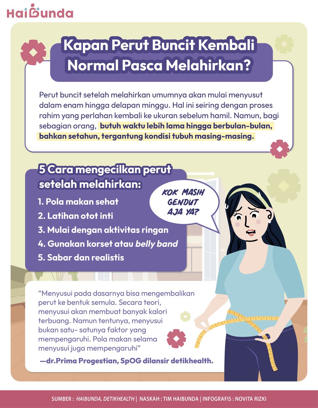 Kapan Perut Buncit Kembali Normal Pasca Melahirkan?