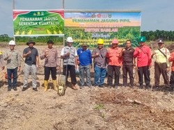 Dukung Ketahanan Pangan Nasional, Polres Dumai Kembali Tanam Jagung