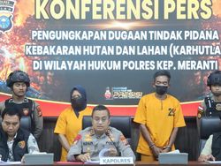 Polda Riau Tangkap 2 Pelaku Pembakar 1,5 Ha Lahan di Kepulauan Meranti
