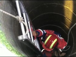 Damkar Selamatkan Anak Kambing yang Tercebur Sumur Sedalam 6 Meter