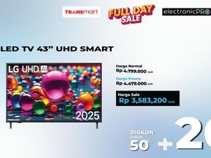 LED TV 43 Inch UHD Smart Rp 3,5 Juta di Transmart Full Day Sale LED TV 43 Inch UHD Smart Rp 3,5 Juta di Transmart Full Day Sale