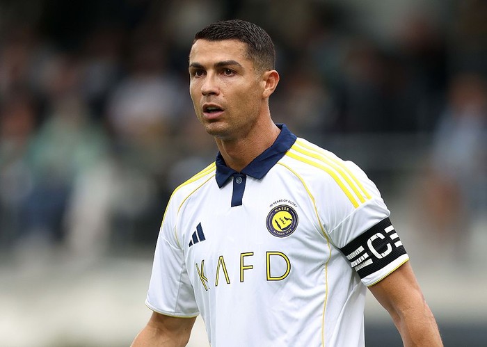 GRODIG, AUSTRIA - JULY 30: Cristiano Ronaldo of Al-Nassr during the pre season match between Al-Nassr v FC Toulouse at MGG Arena on July 30, 2025 in Grodig, Austria. (Photo by Crystal Pix/MB Media/Getty Images)