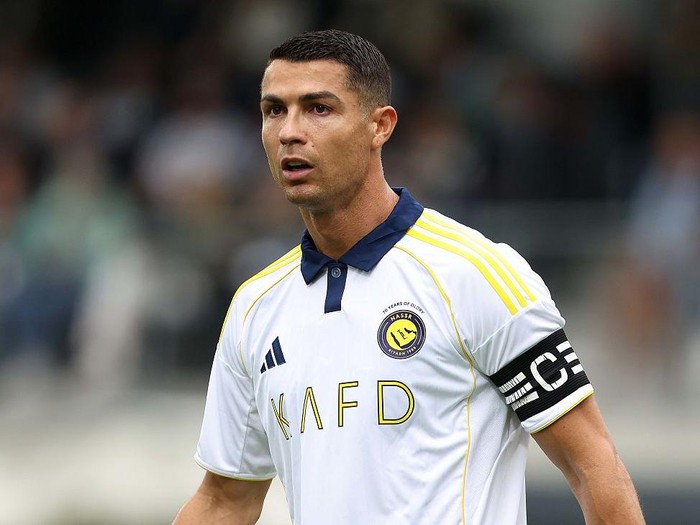 GRODIG, AUSTRIA - JULY 30: Cristiano Ronaldo of Al-Nassr during the pre season match between Al-Nassr v FC Toulouse at MGG Arena on July 30, 2025 in Grodig, Austria. (Photo by Crystal Pix/MB Media/Getty Images)