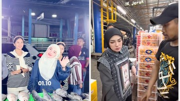 Shella Saukia Belanja ke Pasar Kramat Jati, Borong Ikan hingga Buah Segar