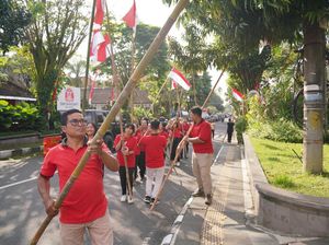 Gianyar Dihias Ribuan Bendera, Penataan Diatur Seragam dan Tertib