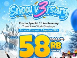 Tiket Trans Snow World Surabaya Cuma Rp 58 Ribu Saat HUT ke-3, Serbu!
