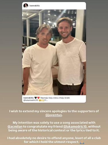 Ivan Rakitic tidak senggaja menyinggung Juventus. Hal itu terjadi saat Rakitic mengapresiasi bergabungnya Luka Modric ke AC Milan.