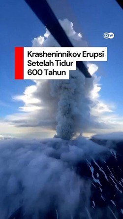 Video Gunung Berapi Krasheninnikov Meletus Setelah Tertidur 600 Tahun