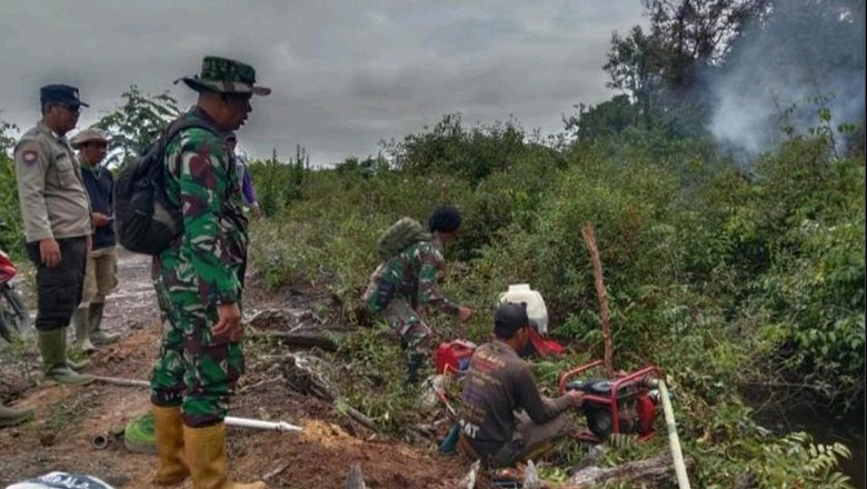 Patroli Udara Temukan Tanah Adat di Lahan Gambut Muara Enim Terbakar