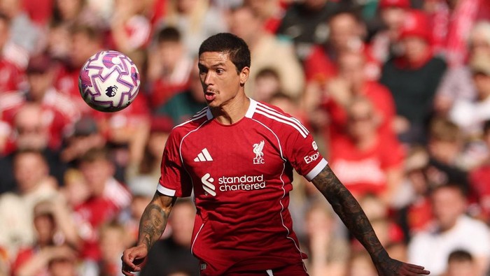 Soccer Football - Friendly - Liverpool v Athletic Bilbao - Anfield, Liverpool, Britain - August 4, 2025 Liverpools Darwin Nunez in action Action Images via Reuters/Lee Smith