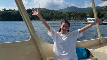 Potret Liburan Haruka Eks JKT48 di Lombok