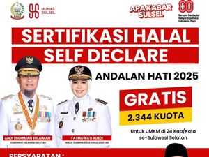 Pemprov Sulsel Siapkan Sertifikasi Halal Gratis untuk 2.344 Pelaku UMKM Pemprov Sulsel Siapkan Sertifikasi Halal Gratis untuk 2.344 Pelaku UMKM