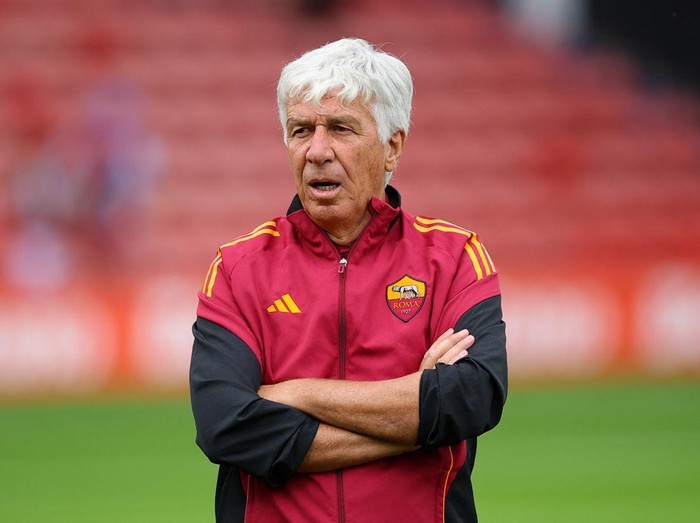 Soccer Football - Friendly - Aston Villa v AS Roma - Pallet-Track Bescot Stadium, Walsall, Britain - August 6, 2025 AS Roma coach Gian Piero Gasperini before the match Action Images via Reuters/Andrew Boyers