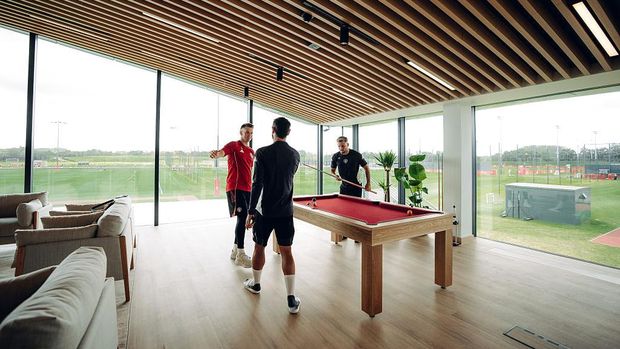MANCHESTER, ENGLAND - AUGUST 06: (EXCLUSIVE COVERAGE) Bruno Fernandes, Tom Heaton of Manchester United arrives ahead of a first team training session at Carrington Training Ground on August 06, 2025 in Manchester, England.  (Photo by Zohaib Alam - MUFC/Manchester United via Getty Images)