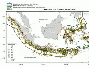 BMKG Catat 3.375 Gempa di Indonesia Sepanjang Juli 2025
