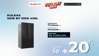 Kulkas Side By Side 436L Jadi Rp 6,5 Jutaan, Gas ke Transmart!