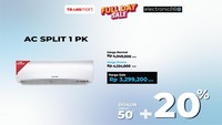 Harga AC Split 1 PK di Transmart Full Day Sale, Diskon hingga Rp 1,2 Jutaan