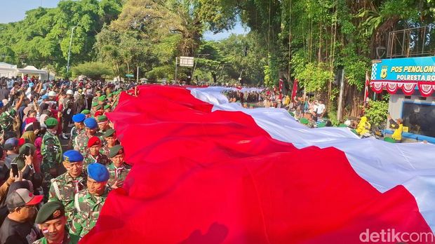 Festival Merah Putih di Kota Bogor. (M Sholihin/detikcom)