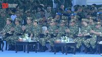 Potret AHY, Cak Imin hingga Bahlil Berseragam Loreng di Batujajar