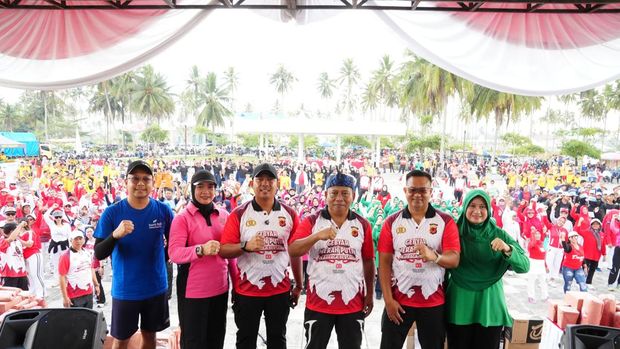 Polres Pangandaran Gelar Gebyar Merah Putih Sambut HUT RI. (dok istimewa)
