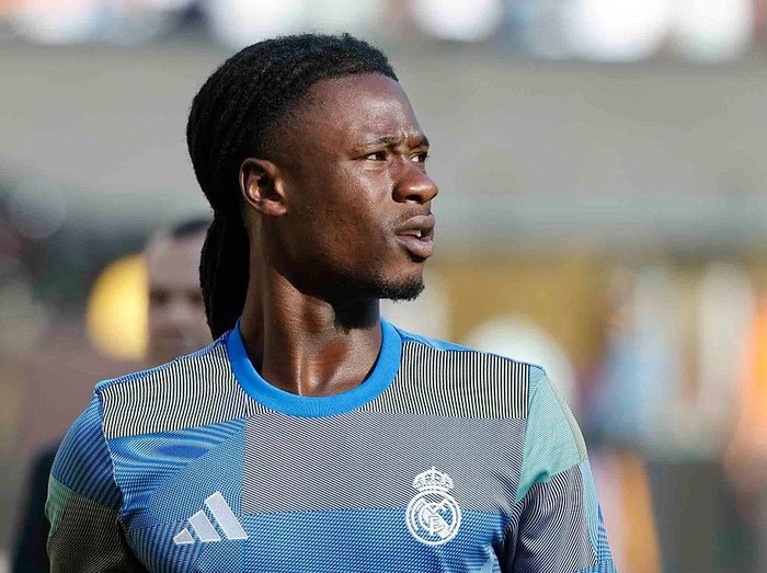 EAST RUTHERFORD, NEW JERSEY - JULY 5: Eduardo Camavinga of Real Madrid following the FIFA Club World Cup 2025 quarter final match between Real Madrid CF and Borussia Dortmund at MetLife Stadium on July 5, 2025 in East Rutherford, New Jersey. (Photo by Jean Catuffe/Getty Images)