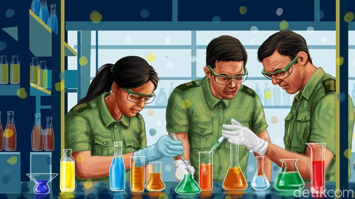 Saat TNI Merakit Obat Saat TNI Merakit Obat