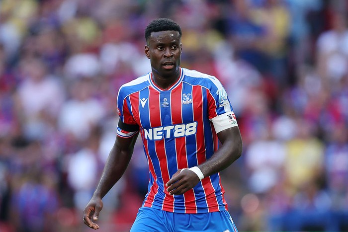 LONDON, ENGLAND - AUGUST 10: Marc Guehi of Crystal Palace looks on during the 2025 FA Community Shield match between Crystal Palace and Liverpool at Wembley Stadium on August 10, 2025 in London, England. (Photo by Michael Regan - The FA/The FA via Getty Images)
