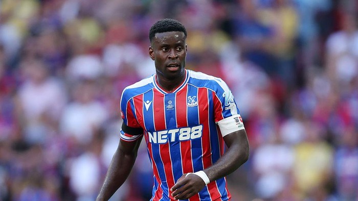 LONDON, ENGLAND - AUGUST 10: Marc Guehi of Crystal Palace looks on during the 2025 FA Community Shield match between Crystal Palace and Liverpool at Wembley Stadium on August 10, 2025 in London, England. (Photo by Michael Regan - The FA/The FA via Getty Images)