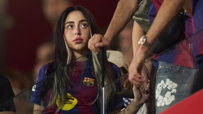 Nicki Nicole Nicki Nicole attends during the Joan Gamper Trophy match between FC Barcelona and Como1907 at Estadi Johan Cruyff on August 10, 2025 in Barcelona, Spain. (Photo by Pedro Salado/Getty Images)
