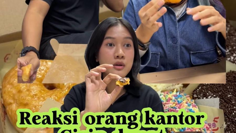 Video: Reaksi Orang Kantor Cicip Donat Rp 40.000 Sebiji