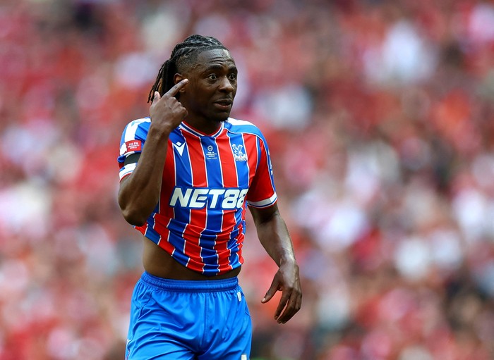 Soccer Football - FA Community Shield - Crystal Palace v Liverpool - Wembley Stadium, London, Britain - August 10, 2025 Crystal Palaces Eberechi Eze reacts Action Images via Reuters/Matthew Childs
