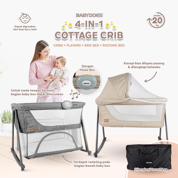 Tempat tidur bayi BabyDoes/Foto: BabyDoes Indonesia