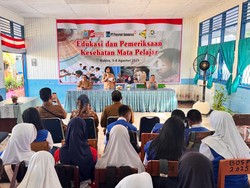 PTFI Gelar Pemeriksaan Mata Gratis ke 1.043 Pelajar SMP di Nabire