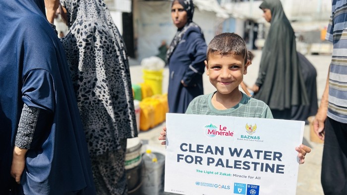 Kebaikan Mengalir, Le Minerale dan BAZNAS Salurkan Ratusan Ribu Liter Air Bersih untuk Gaza