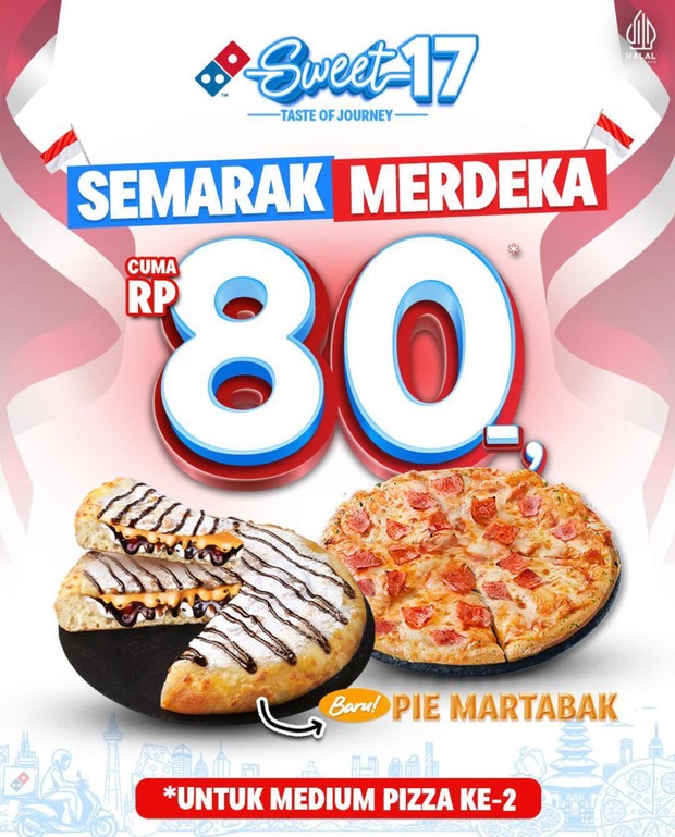 Promo Semarak Merdeka Domino's Pizza/Foto: Instagram @ dominos_id