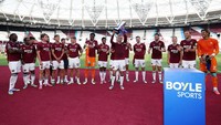 14. Skuad West Ham United – £328,652,500 (sekitar 7,198 Rp triliun). Foto: West Ham United FC via Getty Ima/West Ham United FC